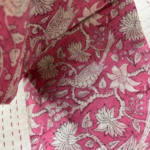 Bird Print Pareo & Scarf, Indian Handmade Block Print Beach Sarongs, Women Party Wear Dupatta, Fabric Summer Pareo , Beach Cover Up Pareo
