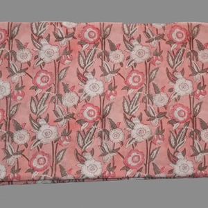 Floral Hand Block Print Baumwollstoff: Indische Schneiderei Material