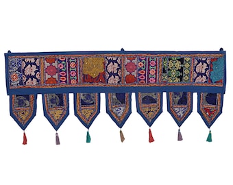 Banjara Toran: Bohemian Embroidered Patchwork Window Valance