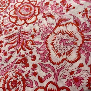 Tissu en coton imprimé bloc : matériel de couture de couture indienne