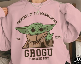 Grogu Star Wars Shirt, Cute Baby Yoda Tee, Mandalorian Sweatshirt, Disney World Gift, Unisex Comfort Colors Star Wars Shirt