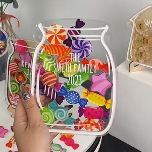 Aangepaste beloningspot voor in de klas, beloningspot met tokens, pot voor leraar, cadeaus voor kinderen, gepersonaliseerd gegraveerd hout en acrylpot