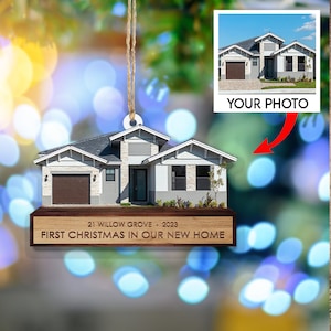 NEW! First Christmas In Our New Home Ornament, Custom House Address Ornament, New Home Keepsake, Couples Home Ornament 2023, Family Ornament