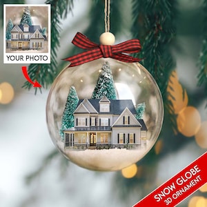 First Christmas in Our New Home Christmas Ornaments, Snow Global 3D Ornament, 2023 New Home Ornament, Our First Home Keepsake, Xmas Ornament