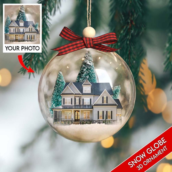 First Christmas in Our New Home Christmas Ornaments, Snow Global 3D Ornament, 2023 New Home Ornament, Our First Home Keepsake, Xmas Ornament