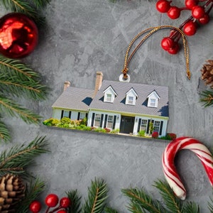 Custom House Photo Ornament, House Photo Ornament, Christmas Ornament ...