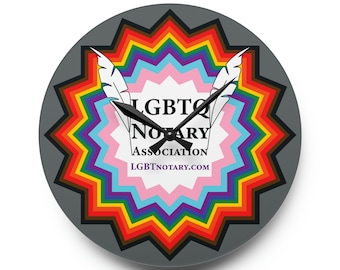 Unity LGBTQ Notary Association Wall Clock