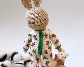 Patron au crochet « Jeannot lapin va se coucher »