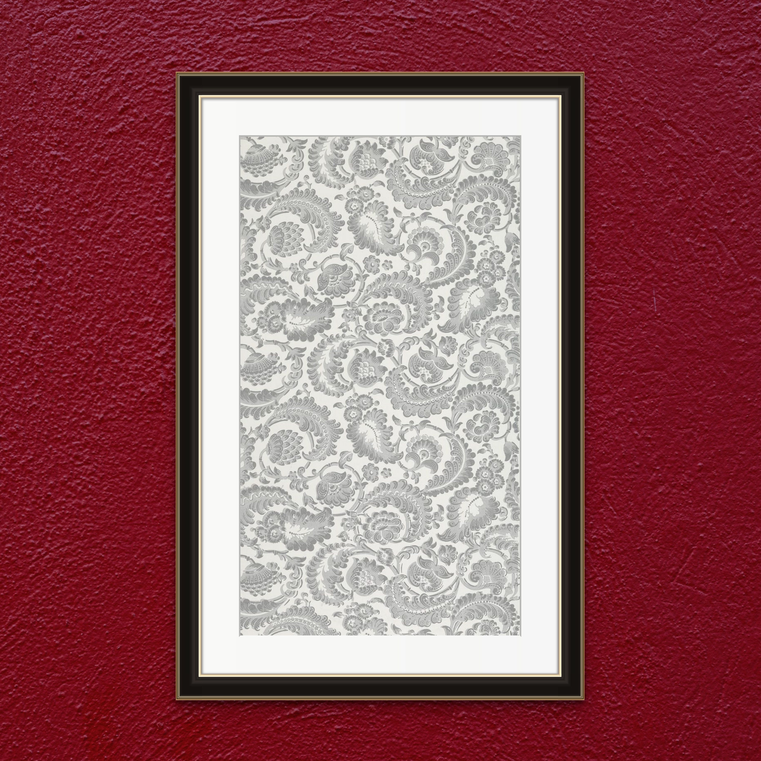 Gray And White Vintage Pattern