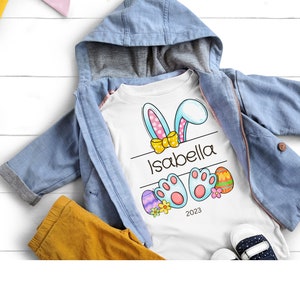 Personalized Easter Shirt, Kids Easter T-shirt, Personalized Name Tees, Easter Graphic Tees, Gift for Kids, Cute Easter Shirts, Easter Gifts