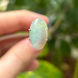 Coober Pedy Shell Fossil Opal Solid - 2.65 carats - Dark Grey Opal with Natural Markings and Blue Green Flashes N0059 High Grade