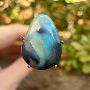 Lightning Ridge Black Opal Solid 2nds - 4.2 carats - Blue Opal with Blue Flashes and Black Patterns NO1865