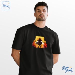 Camiseta Rengoku para presente para ela ou ele Demon Slayer Kyojuro Rengoku - Produtos feitos por fãs