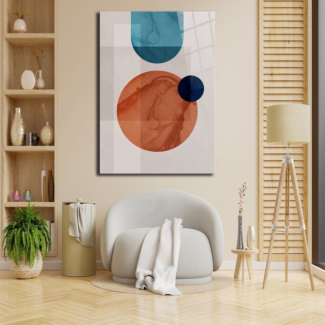 Minimalist Geometric Glass Wall Art Glass Printing Large Etsy