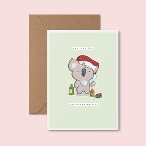 Get Into the Christmas Spirit ~ Sweet Christmas Card | Funny Xmas Card | Single Holiday Card | Card for Him | Adult Greeting Card