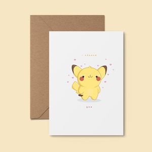 I Choose You ~ Handmade Love Card | Cute Kawaii Love Card | Anime Greeting Card | Quriky Card for Partner | Gifts for Husband