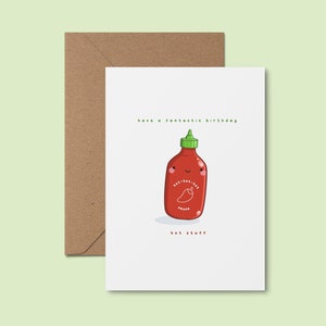Have a Fantastic Birthday Hot Stuff ~ Adorable Handmade Greeting Card | Cute Love Card For Partner | Happy Birthday Card | Funny Birthday