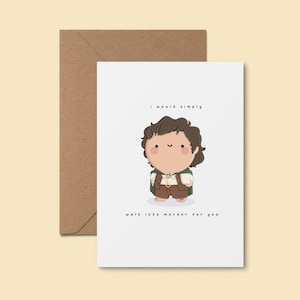 Ich würde einfach für dich ins Folterbett gehen ~ Liebenswerte handgemachte Grußkarte | Geeky Valentinstag Karte | Niedliche Liebeskarte für Partner | Herr der Ringe