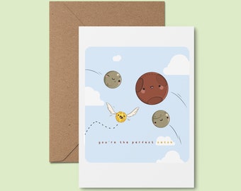 You're The Perfect Catch ~ Romantic Funny Card | Handmade Cards | Cute Love Card | Card for Partner | Couple Card
