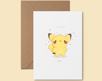 I Choose You ~ Handmade Love Card | Cute Kawaii Love Card | Anime Greeting Card | Quriky Card for Partner | Gifts for Husband