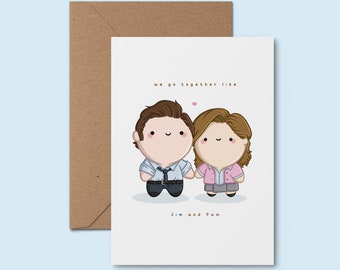 We Go Together ~ Homemade Cute Anniversary Card | Kawaii Love Card | Cute Pun Card | Cute Love Card For Partner | Modern Romance Love Card