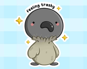 Feeling Trashy ~ Cute Die Cut Vinyl Sticker | Australian Sticker | Handmade Funny Sticker | Decorative Vinyl Sticker | Laptop Sticker