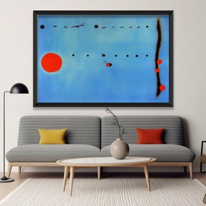 Joan Miro Art Print, Miro Poster, Miro Inspired Printable Wall Art, Instant Digital Download, Miro Blue Tribute, Abstract Surrealism, Gift