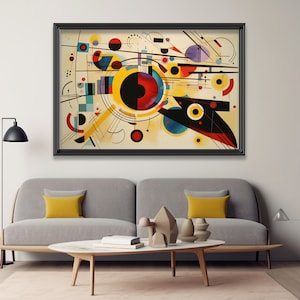 Kandinsky Art Print, Abstract Expressionism, Instant Digital Download, Bauhaus Poster, Kandinsky Inspired Printable Wall Art, Geometric