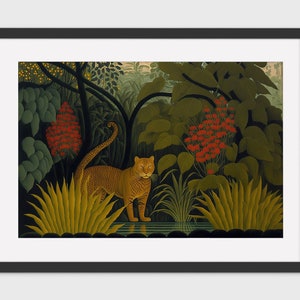 Henri Rousseau Art Print, Rousseau Inspired Printable Wall Art, Exotic ...