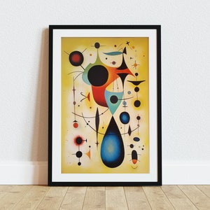 Miro Art Print, Joan Miro Poster, Colorful, Abstract Surrealism, Miro Inspired Printable Wall Art, Instant Digital Download, Miro Art Gift