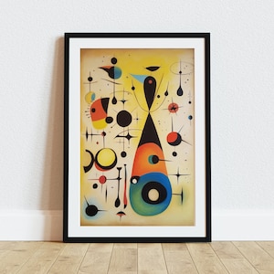 Miro Poster, Joan Miro Art Print, Abstract Surrealism, Miro Inspired Printable Wall Art, Instant Digital Download, Geometric, Miro Art Gift
