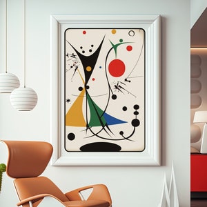 Miro Poster, Joan Miro Art Print, Miro Inspired Printable Wall Art, Instant Digital Download, Miro Canvas, Abstract Surrealism, Calder, Dada