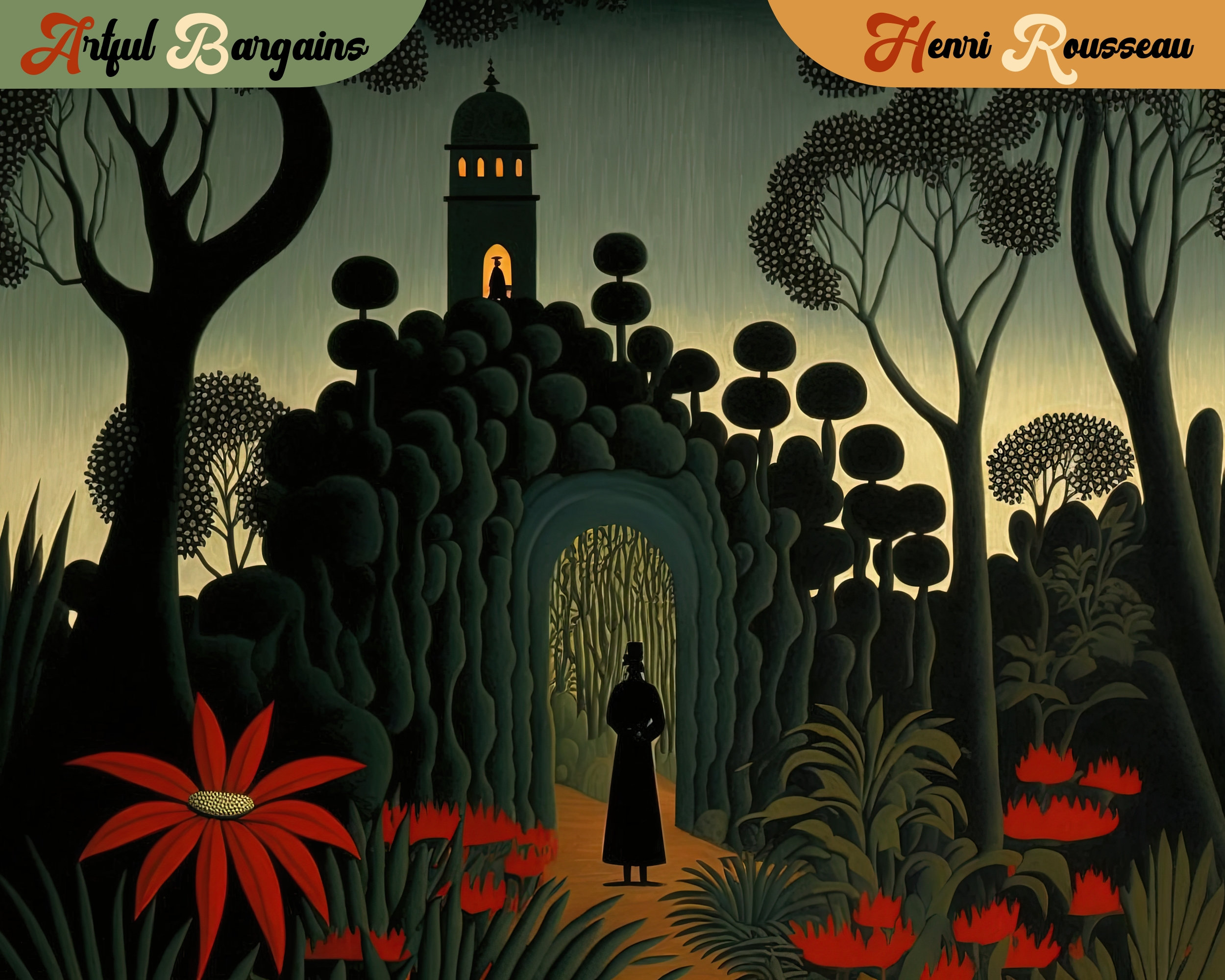 Henri Rousseau Art Print, Rousseau Inspired Printable Wall Art, Dreamy ...