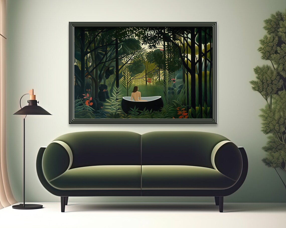 Henri Rousseau Art Print, Rousseau Inspired Printable Wall Art, Exotic ...