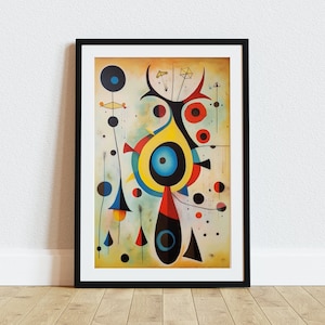 Miro Print, Joan Miro Poster, Miro Inspired Printable Wall Art, Instant Digital Download, Miro Canvas, Abstract Surrealism, Calder, Dada Art