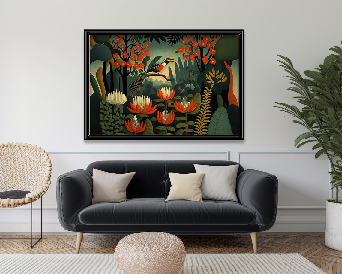 Henri Rousseau Art Print Exotic Art Rousseau Inspired - Etsy