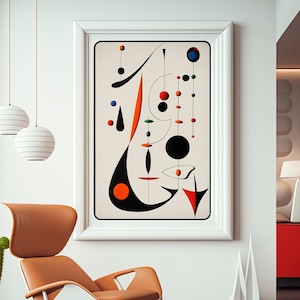 Joan Miro Art Print,  Instant Digital Download, Miro Inspired Printable Wall Art, Miro Poster, Miro Canvas, Abstract Colorful Art, Dada Art