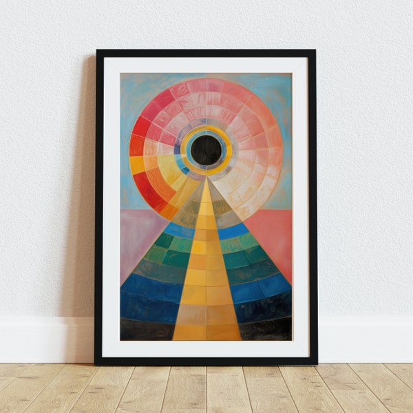 Hilma af Klint Print, Spiritual Wall Art, Hilma af Klint Inspired Poster, Sacred Geometry Art, Digital Download, Mystical, Occult Art Print