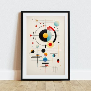 Kandinsky Art Print, Minimalist Poster, Wassily Kandinsky Inspired Printable Wall Art, Digital Download, Abstract Wall Art, Decor Gift Idea