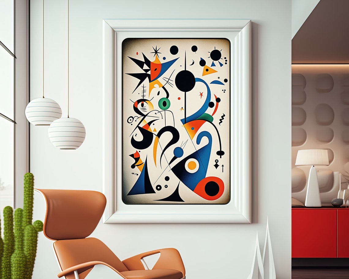 Joan Miro Art Print, Miro Inspired Printable Wall Art, Miro Poster ...