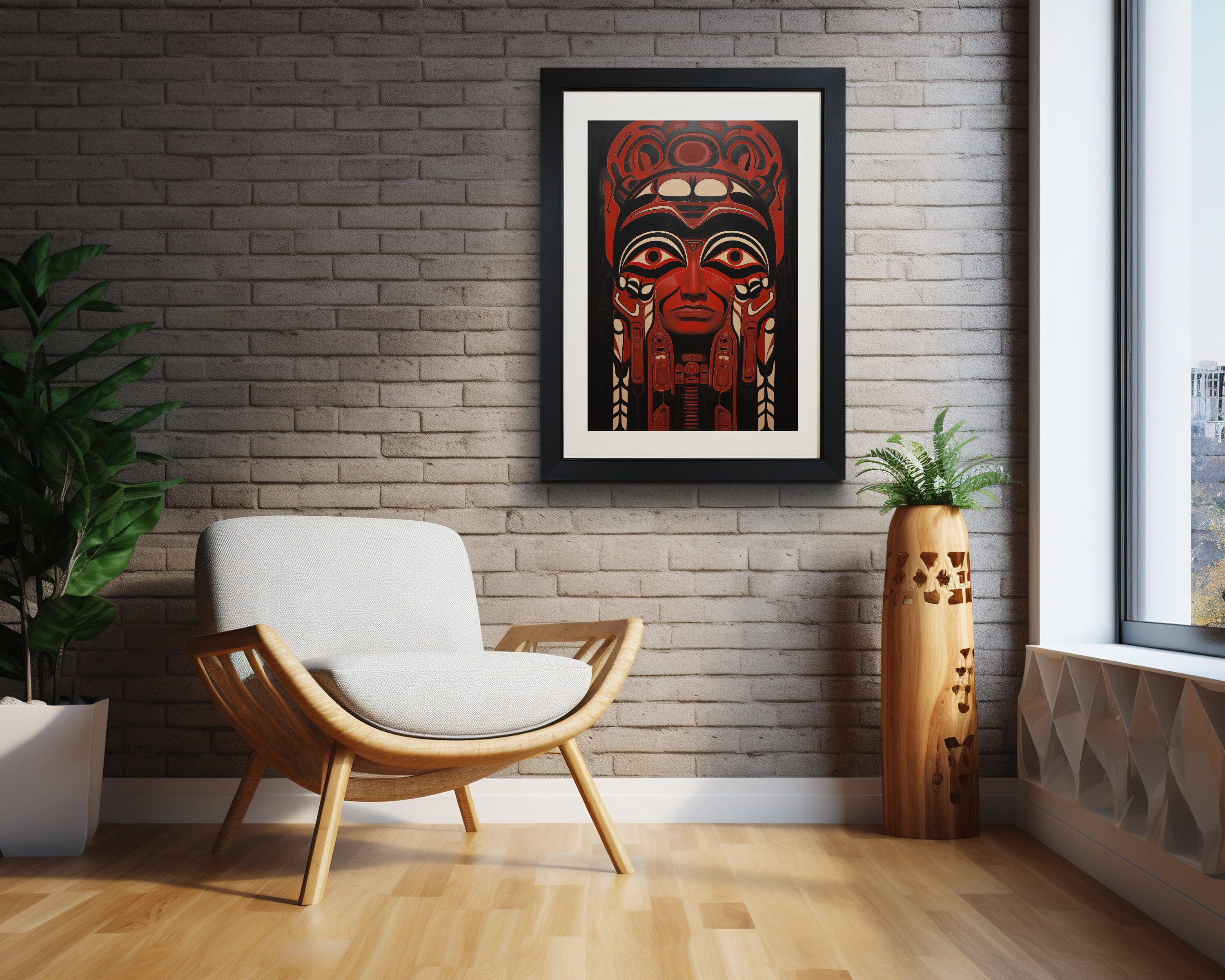 Haida Tribal Art Print, Pacific Northwest Coast Native American, Totem ...
