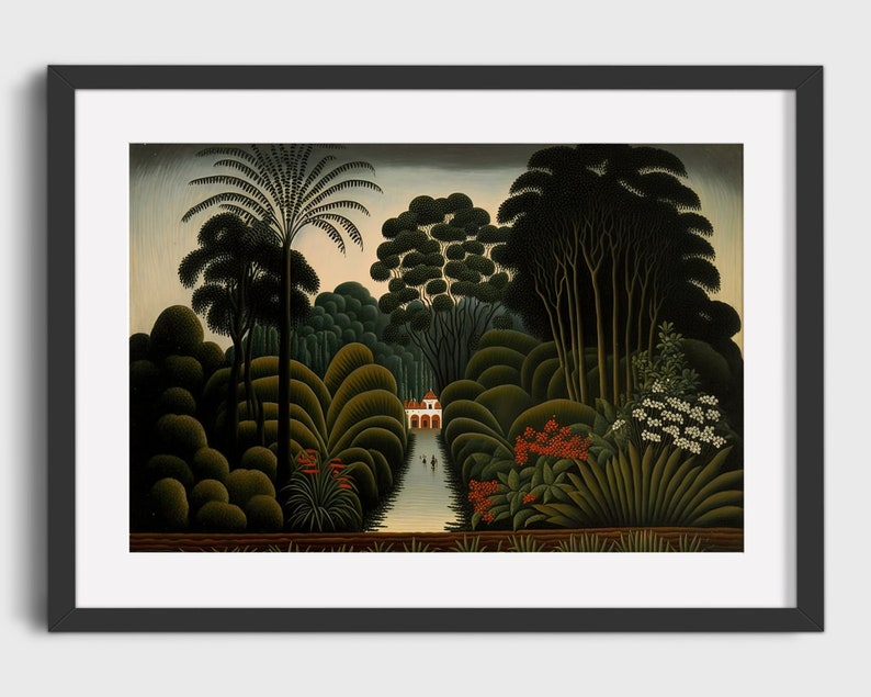 Henri Rousseau Art Print, Vintage Tropical Jungle Painting, Rousseau ...