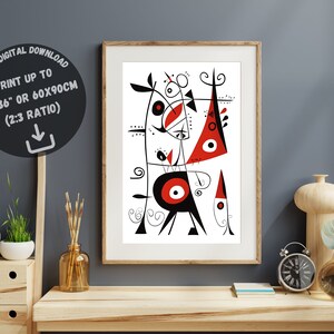 Joan Miro Art Print, Miro Poster, Miro Inspired Printable Wall Art ...