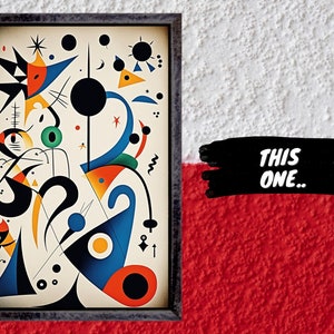 Joan Miro Art Print, Miro Inspired Printable Wall Art, Miro Poster ...