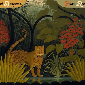 Henri Rousseau Art Print, Rousseau Inspired Printable Wall Art, Exotic ...