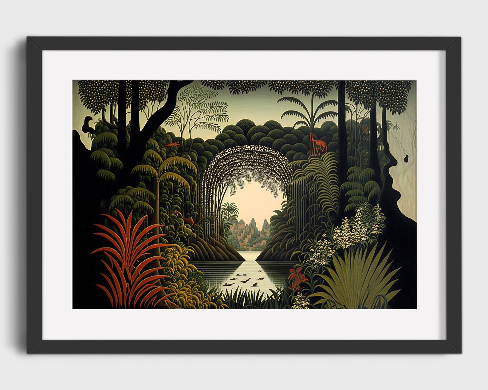 Henri Rousseau Art Print, Exotic Art, Rousseau Inspired Printable Wall ...