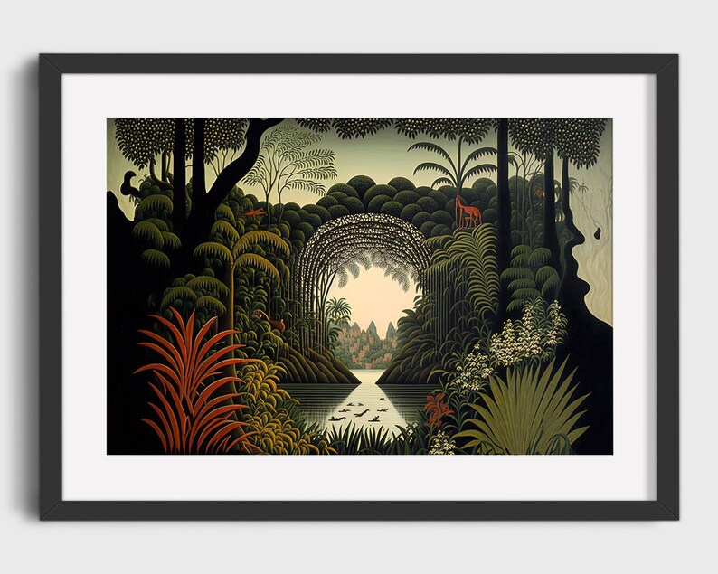 Henri Rousseau Art Print, Exotic Art, Rousseau Inspired Printable Wall ...