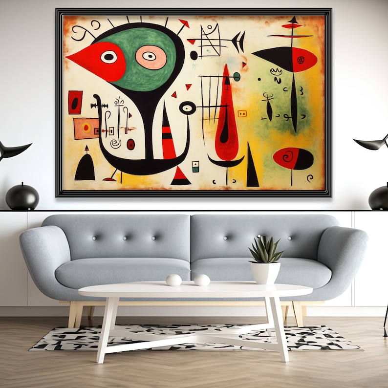 Joan Miro Art Print Miro Inspired Printable Wall Art Miro - Etsy