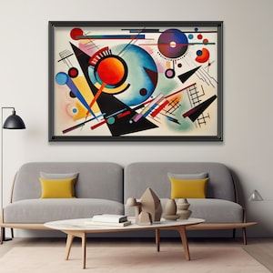 Bauhaus Art Print, Downloadable Art, Kandinsky Inspired, Abstract Geometric Art, Original Art, Gallery Printable Wall Art, Above Bed Decor,