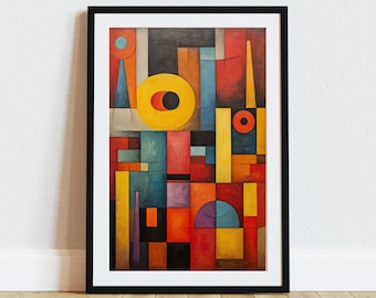 Paul Klee Art Print, Digital Download, Colorful Abstract Poster, Klee Inspired Printable Wall Art, Decor Gift Idea, Geometric Wall Art